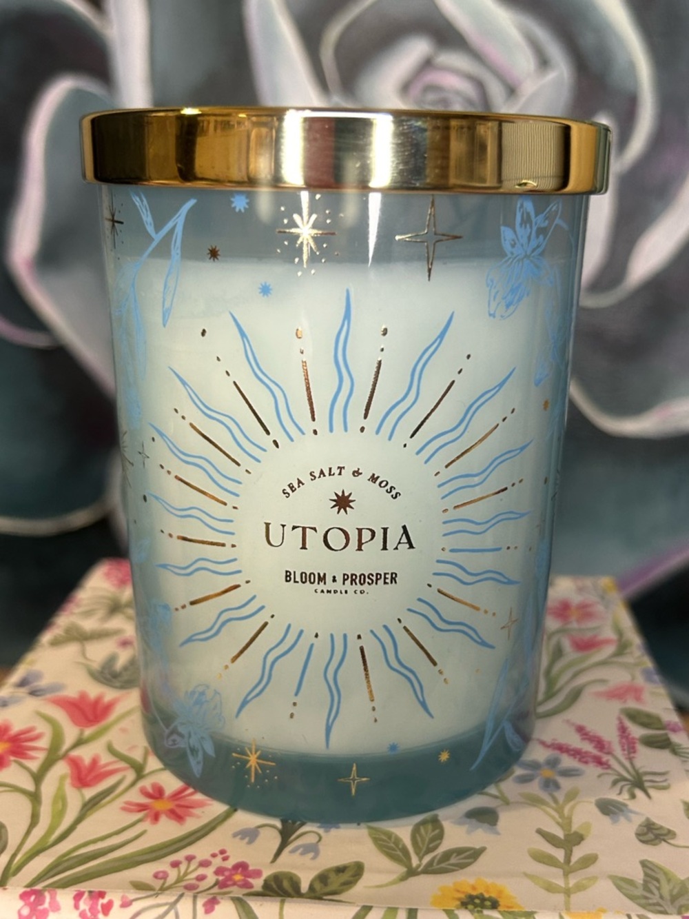 Bloom & Prosper Utopia Sea Salt & Moss Scented Candle